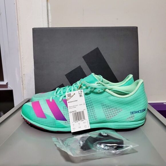 Adidas Distancestar Men's Sz 9 Running Shoes Athletic Running Spikes GV9078 - Picture 1 of 14